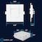 Luxrite 4 Inch Square Smart LED Recessed Lights RGBW Wifi App and Voice 10.5W 700LM No Hub Required, 12PK LR22742-12PK - alternate 2